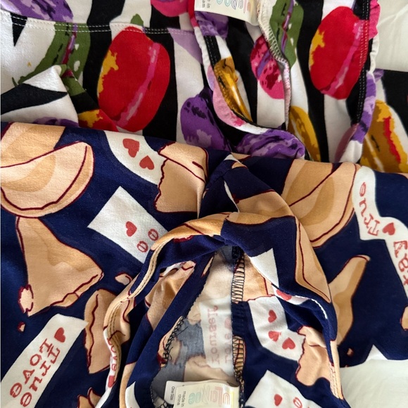Lularoe one size leggings. Macaroons and Fortune Cookie - Picture 2 of 2